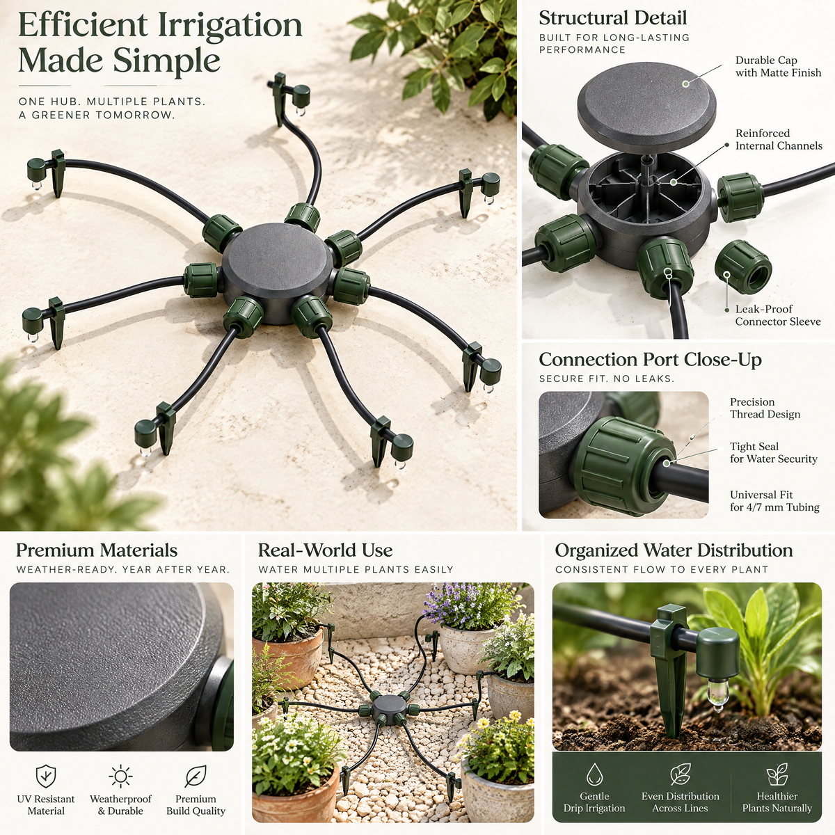 Orvenlith™ Multi-Outlet Garden Drip Irrigation System