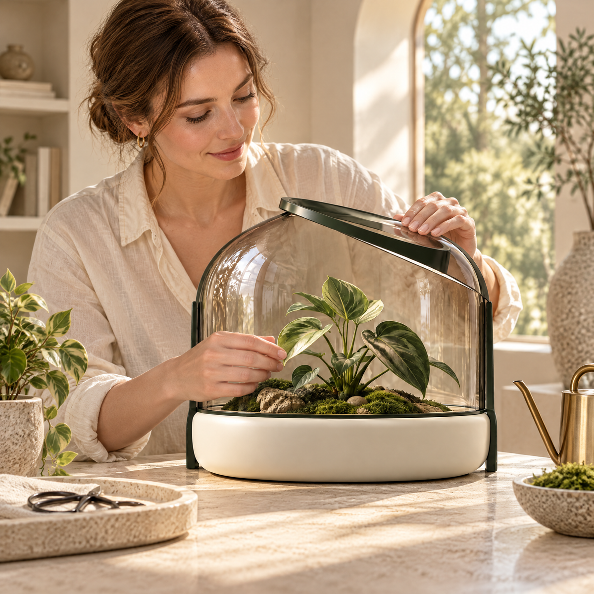 Orvenlith™ Modern Glass Plant Terrarium