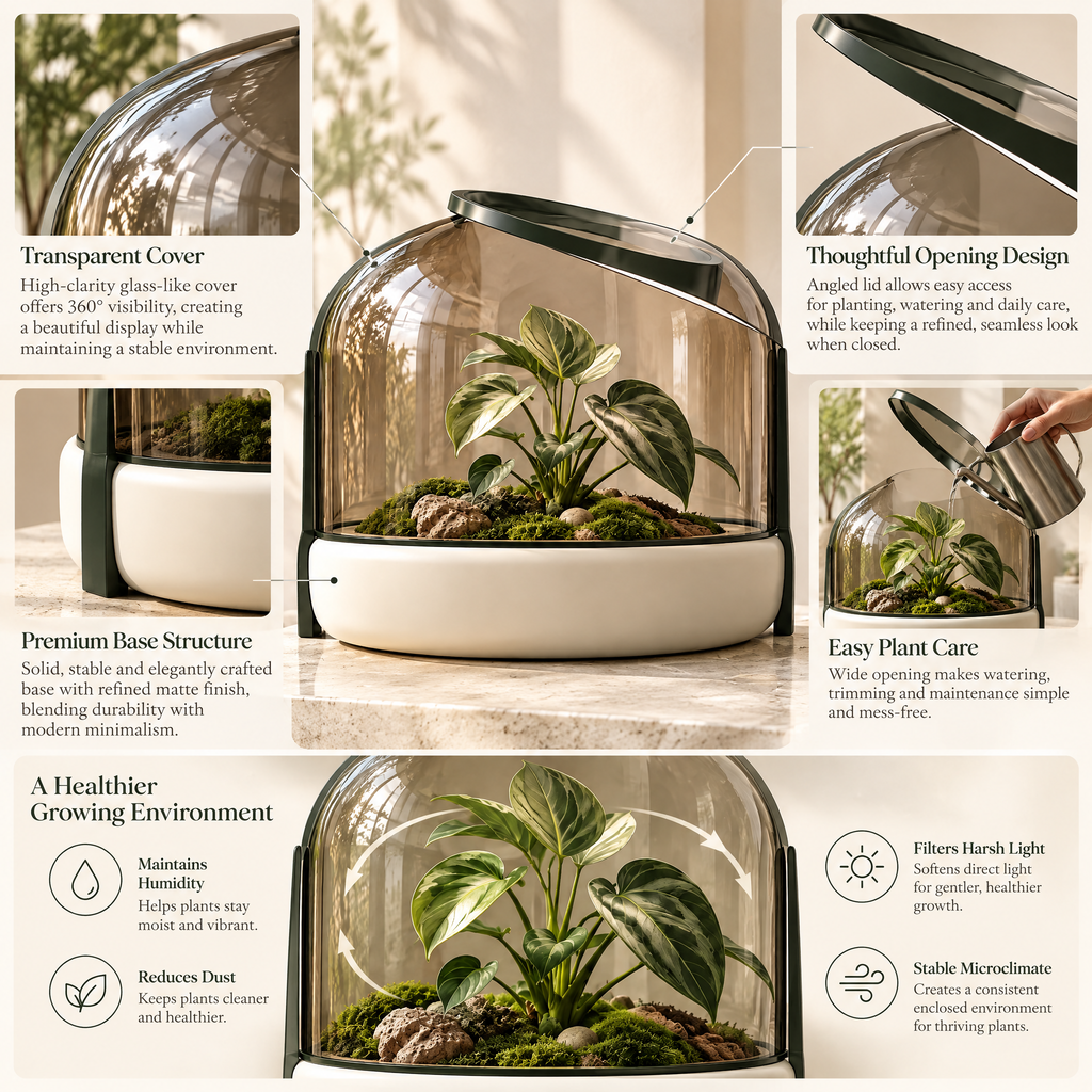 Orvenlith™ Modern Glass Plant Terrarium
