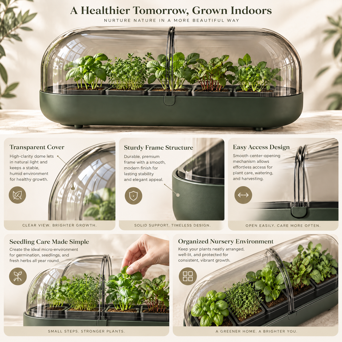 Orvenlith™ Tabletop Seed Starter Greenhouse — product image 3